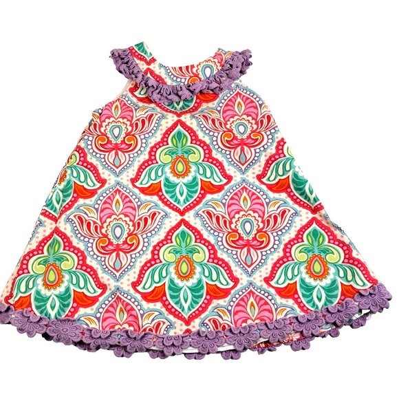 2 Vtg Girls Sz 4 Summer Dresses Children's Place & Counting Daisies Boho Floral - Picture 9 of 15